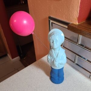 Blue Figurine with Balloon avon collectible bottle for sale empty